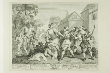 Hudibras overwonnen door Trulla, plaat vijf van Hudibras