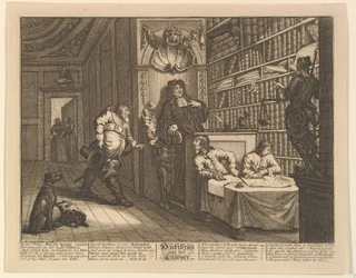 Hudibras en de advocaat Twaalf grote illustraties voor Samuel Butlers Hudibras, Plaat, 1725-68