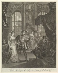 Koning Hendrik de Achtste en Anna Bullen, ca. 1728