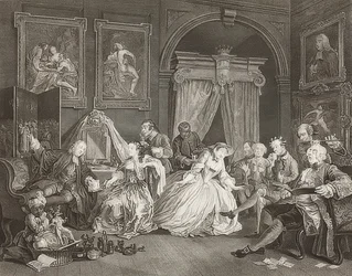 Marriage à la Mode. Blatt 4: The Toilette. 1745