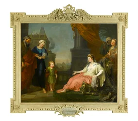 Mozes voor de dochter van de farao gebracht, 1746
