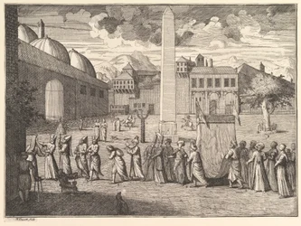 Processie door het Hippodroom, Constantinopel Aubry de La Mottrayes Reizen, 1723-24