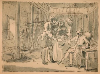 Afgewezen schets voor Industrie en Ledigheid, 1747