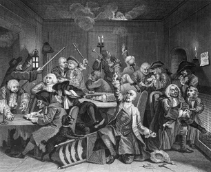 Scène VI: De losbol in het gokhuis