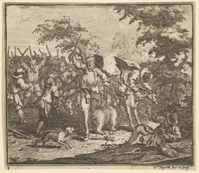 De ontmoeting met Talgol en Magnano Zeventien kleine illustraties voor Samuel Butler..., 1721-26