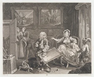 De hoer vindt een beschermer, ontworpen 1732, gedrukt 1744