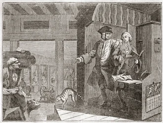 De ijverige leerling, een favoriet en vertrouwd door zijn meester, uit de serie 