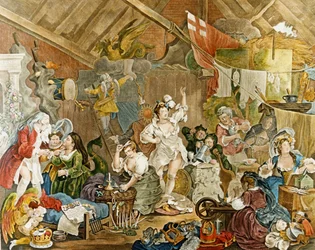 Strolling Actresses Dressing in a Barn