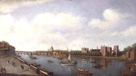 Uitzicht op de Theems bij Lambeth Palace, ca. 1770