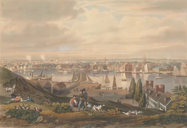 Baltimore vanaf Federal Hill, gepubliceerd 1831
