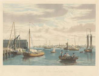 Boston: vanaf het Ship House aan het westelijke einde van de marinewerf