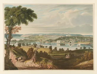 De stad Washington vanaf voorbij de marinewerf