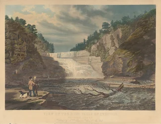 Uitzicht op de High Falls van Trenton: West Canada Creek, N.Y.