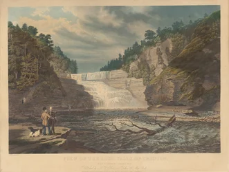 Gezicht op de High Falls van Trenton: West Canada Creek, New York