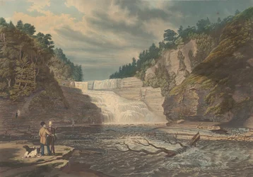 Uitzicht op de High Falls van Trenton: West Canada Creek, N.Y.