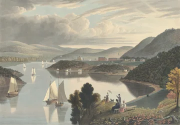 West Point, van boven Washington Valley: Uitzicht op de rivier