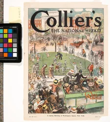 Een Lenteochtend in Washington Square, New York, illustratie uit 