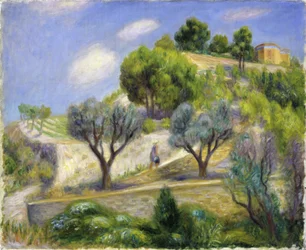 La colline de Vence - "Terrassenheuvel, Vence" Schilderij van William James Glackens (1870-1938) Olieverf op doek