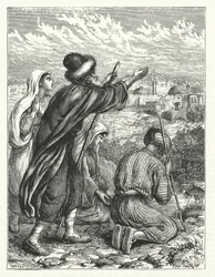 Joodse pelgrims in zicht van Jeruzalem