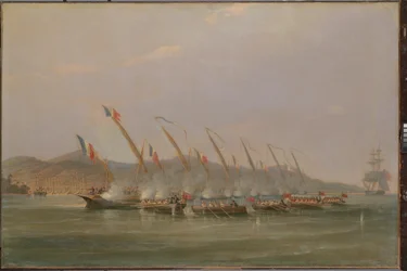 Kapitein Robert Maunsell vangt Franse kanonneerboten bij Java, juli 1811