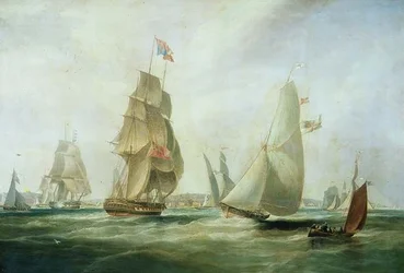 Jachten racen bij het kasteel, Cowes