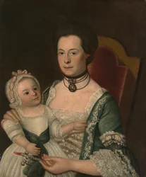 Mevrouw Jacob Hurd en Kind, ca. 1762