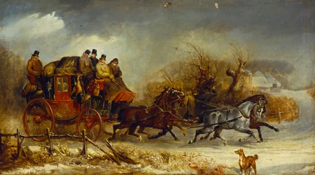 Koetsscène - Door de vier seizoenen: Winter