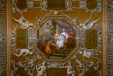 Het plafond van de Koningsgalerij