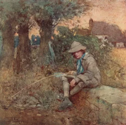 Illustratie voor The Deserted Village door Oliver Goldsmith