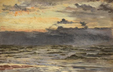 Studie voor Het strand na een storm