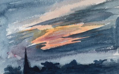 Zonsondergang storm