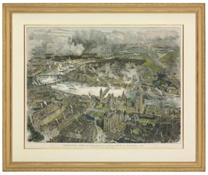 Vogelvlucht van Londen gezien vanuit een ballon