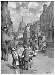 Fleet Street, met zicht op St. Pauls, 1891