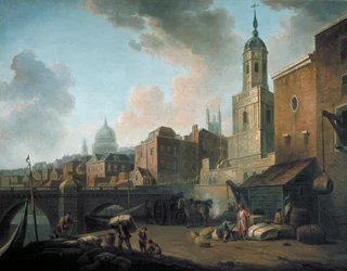 Fresh Wharf, nabij London Bridge, ca. 1762