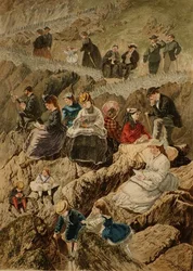Bezoekers in Ilfracombe, Noord-Devon