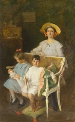 Portretgroep (Dorothy, Helen en Bob), ca. 1904