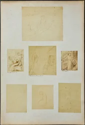 Studies voor "The Gay Goshawk", "Wreck of a Sailing Boat", "Lady Clare" en andere schetsen