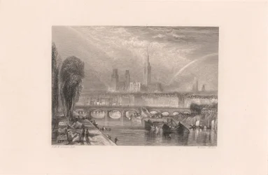 Rouen, kijkend langs de rivier