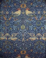 Vogels. Decoratieve stof, 1878
