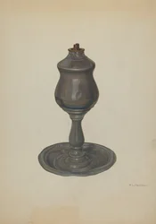 Walvisolielamp, ca. 1940