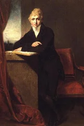 Portret van Charles Townley (1784-1861) in een Interieur