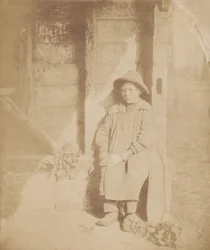 Jongen schilt raap, c. 1854 (foto)