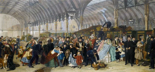Het spoorwegstation, 1866