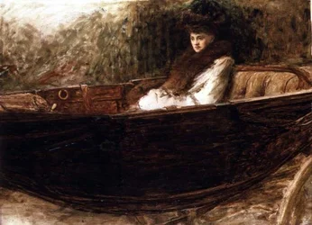 Dame in een Landauer