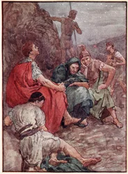 Brutus en zijn metgezellen na de Slag bij Philippi, illustratie uit 