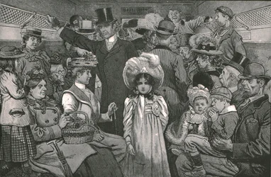 Komen kijken naar de kroningsprocessie, 1902