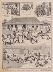 De humor van het leven op een West-Afrikaanse post, bladen uit het schetsboek van een officier