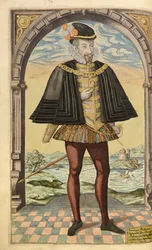 Emmanuel Philibert, Hertog van Savoye, uit Honor Military, and Civill, William Segar, uitgegeven door Robert Barker, Londen, 1602