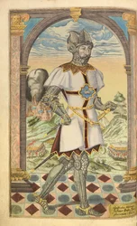 Godfrey Adelmar, uit Honor Military, and Civill, William Segar, uitgegeven door Robert Barker, Londen, 1602