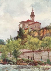 Kerk van S Pons, Nice (kleurenlitho)